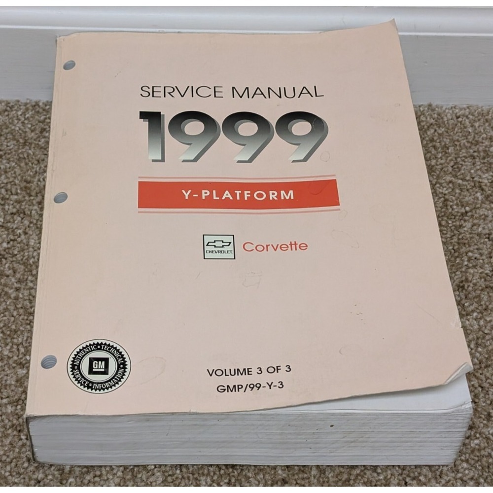 1999 Chevrolet Corvetteβ OEM Service Manual Book #3 Gmp/99-y-3
